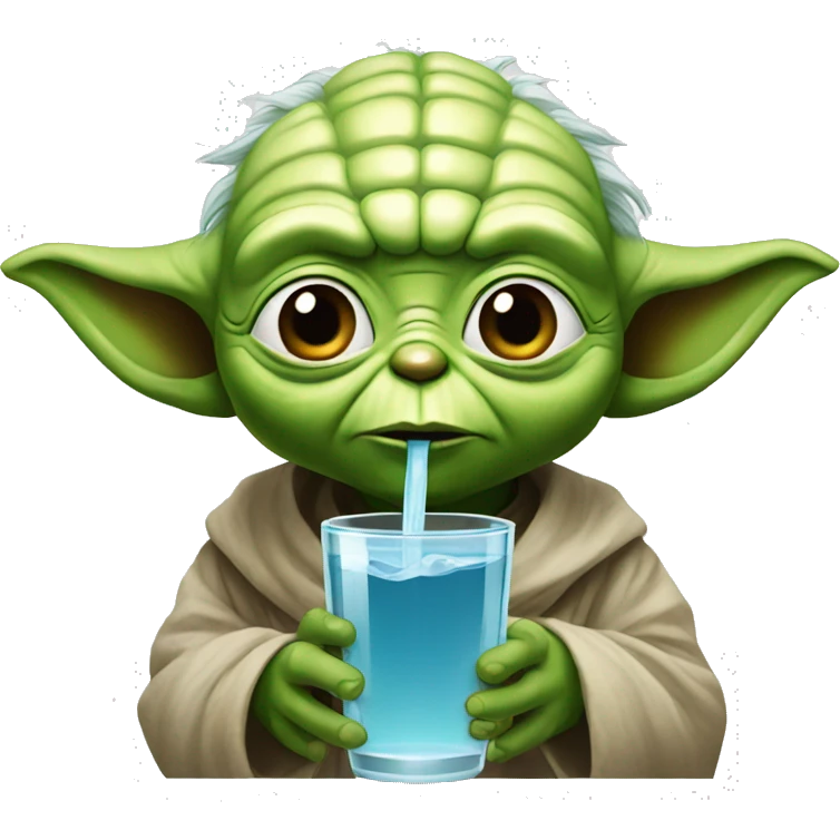 Yoda-drink-water emoji