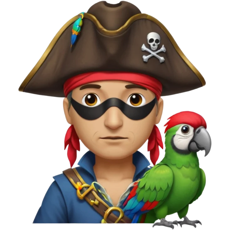 pirate and parrot emoji