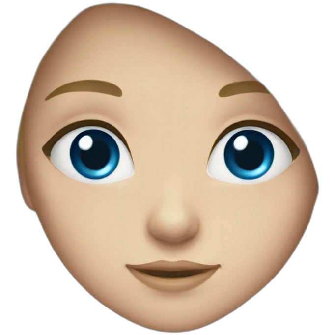 Long hair blue eyes girl emoji