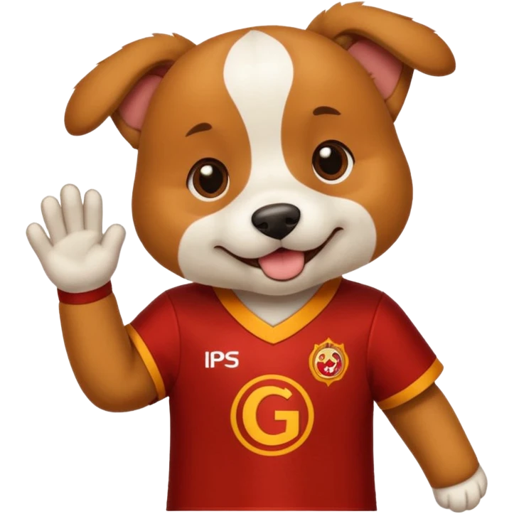 Dog with Galatasaray jersey  emoji