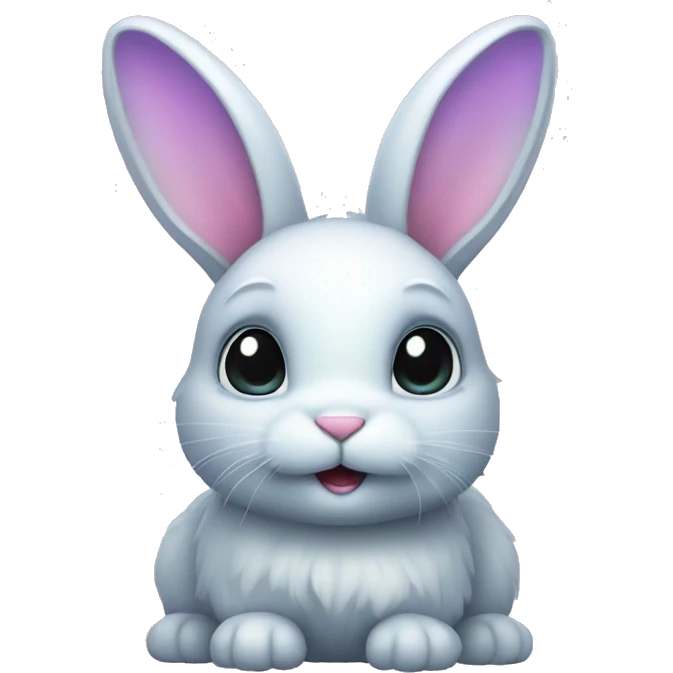Iridescent bunny emoji