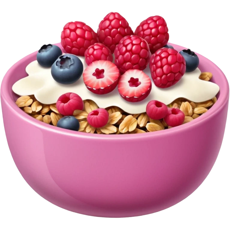 pink granola bowl emoji