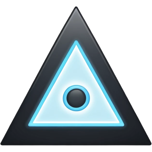 iOS style emoji, minimal summoning symbol, three dots triangle emoji