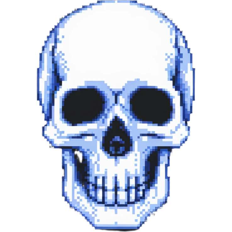 pixel art skull emoji