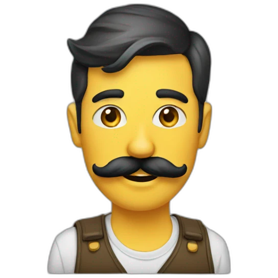 Austin painter with funny mustache emoji