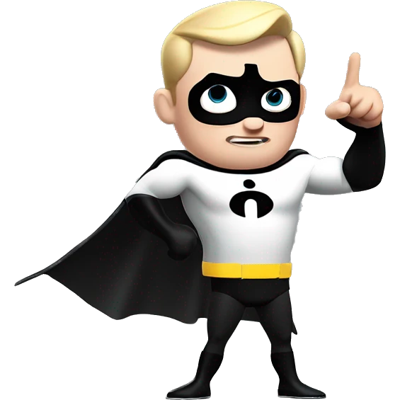 Mr incredible showing pointing a finger emoji