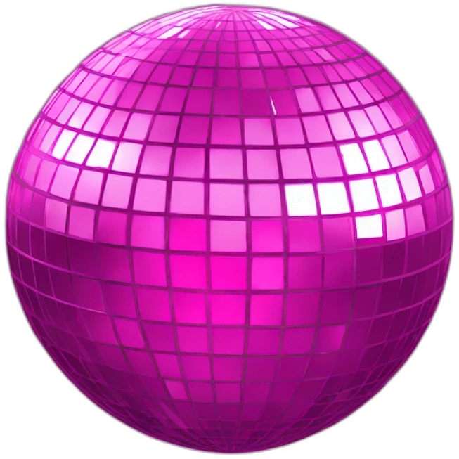 Pink disco ball emoji
