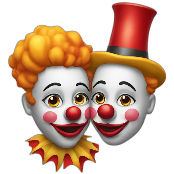 kissing clown emoji