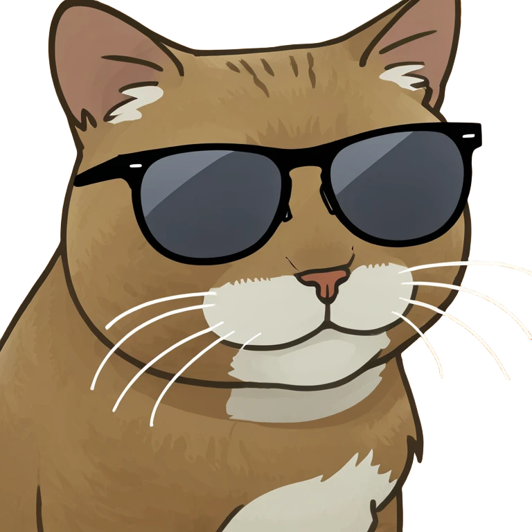 Cat with sunglasses emoji