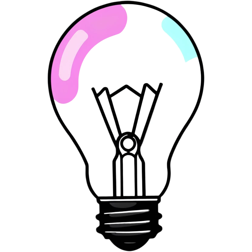 colorful LED light bulb emoji