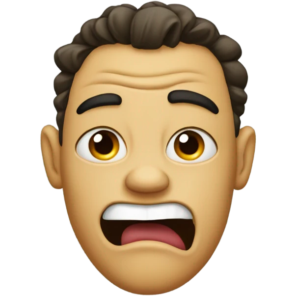 Annoyed silly face emoji
