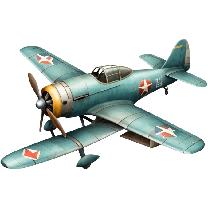 vintage propeller fighter plane emoji