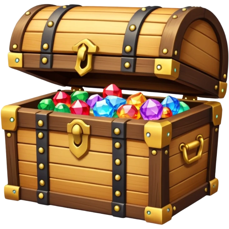 treasure chest with gems in it emoji