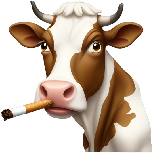 cow smoking  emoji
