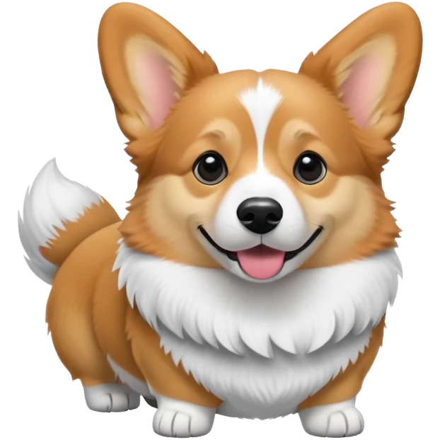 Corgi cardigan color blanco con negro emoji
