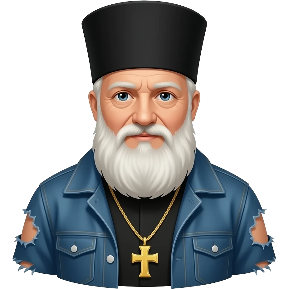 Patriarch Kirill in torn clothes emoji