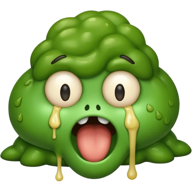 Make a emoji that has throw up on their eyes. emoji