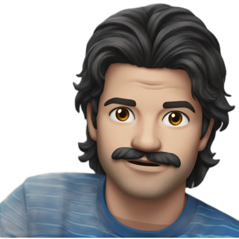 serious beard guy with meme emoji