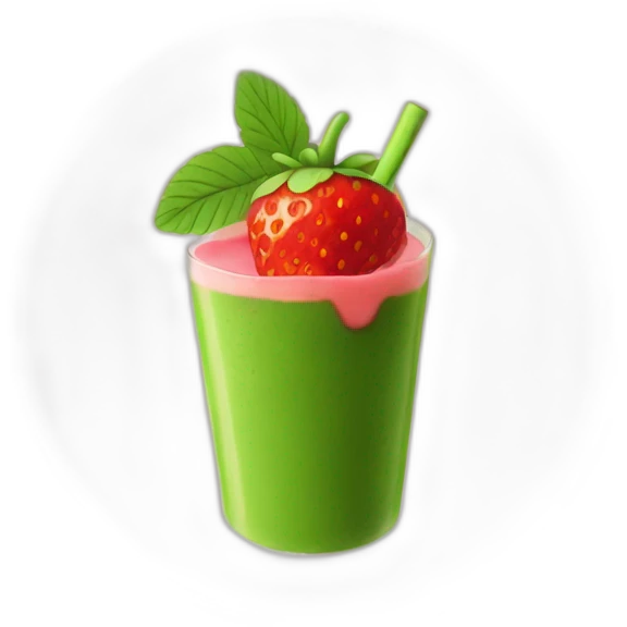 Strawberry matcha emoji