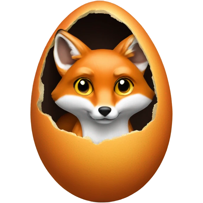 fox in egg emoji