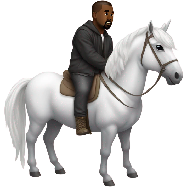 kanye west on a unicorn emoji