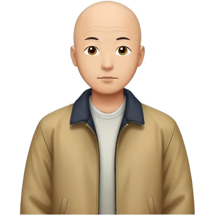 bald Japanese man in a jacket emoji