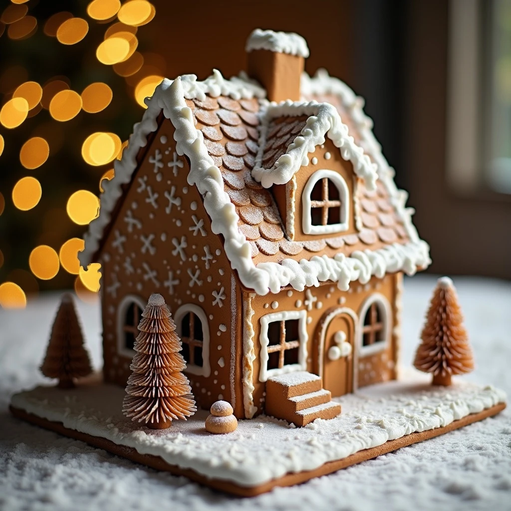 gingerbread house emoji