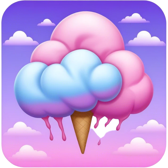 cottton candy sky background  emoji
