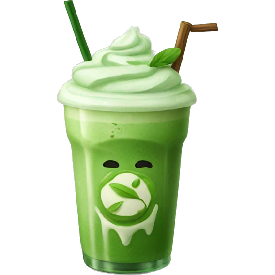 Iced matcha latte  emoji