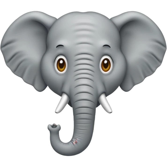 generate a confused elephant who is also in a state of panic emoji