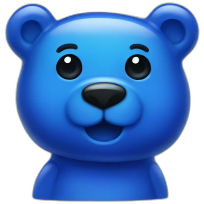 Blue gummy bear emoji