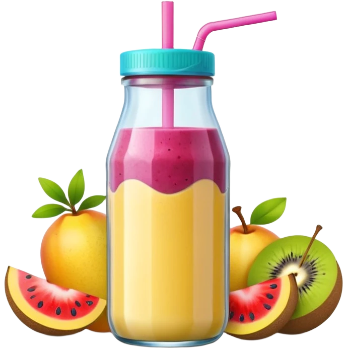 smoothie glasflasche emoji