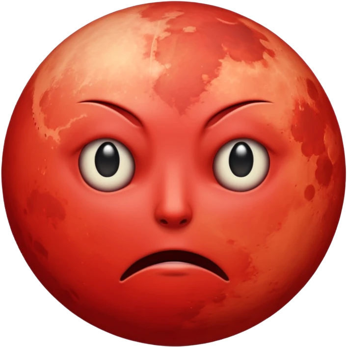 a red moon with no eyes or mouth   just pure terror  emoji