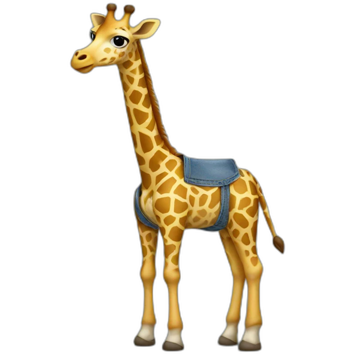 giraffe with jeans emoji