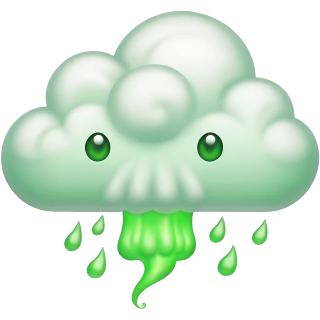 a green fart gas emoji