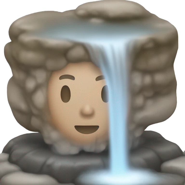 Man sitting on a geyser emoji