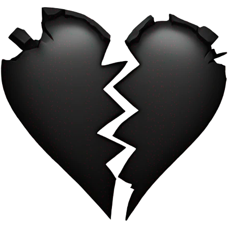 black broken heart  emoji