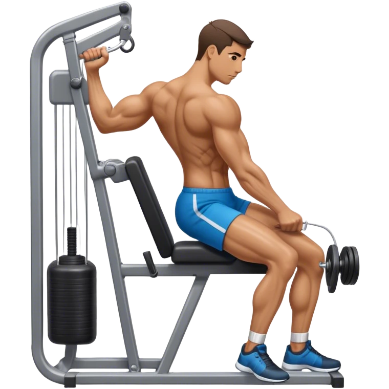 side-view man cable-machine tricep-pushdown emoji