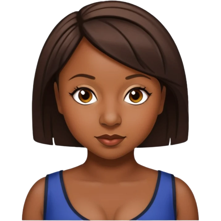Naturi Naughton with dark brown short hair emoji