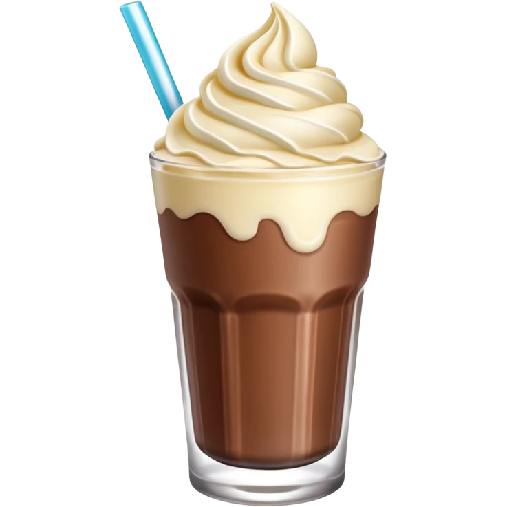 Choco milkshake with vanila ice cream emoji