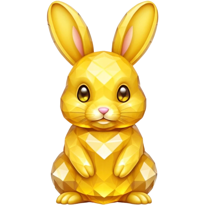 bunny made of yellow crystals emoji