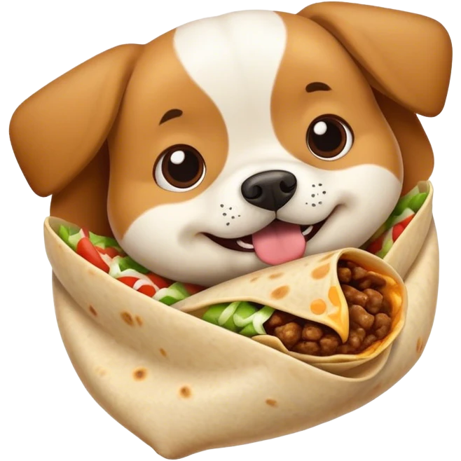 Dog eating a burrito emoji