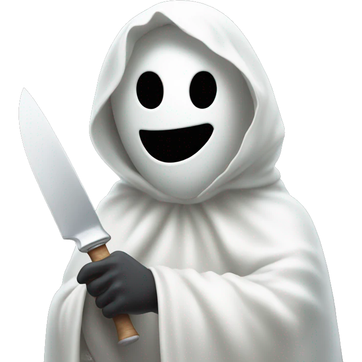 Ghost holding knife ￼ emoji