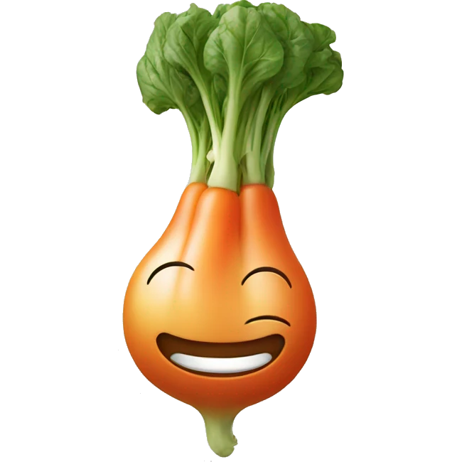 vegetable with face emoji