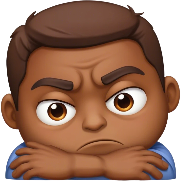 Grumpy hugs emoji