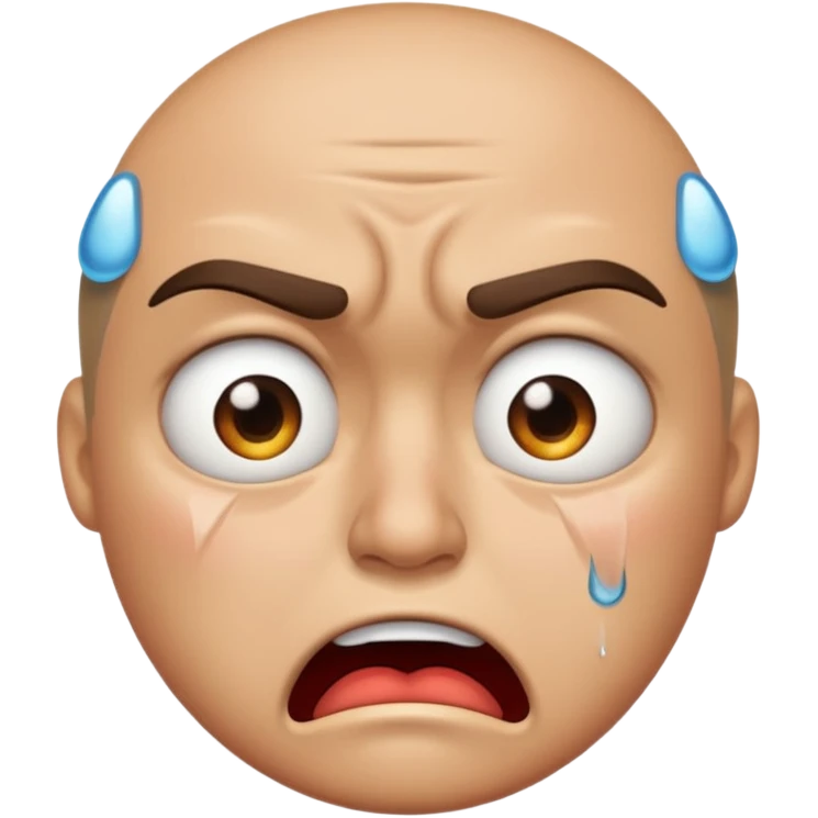 Angry crying face emoji