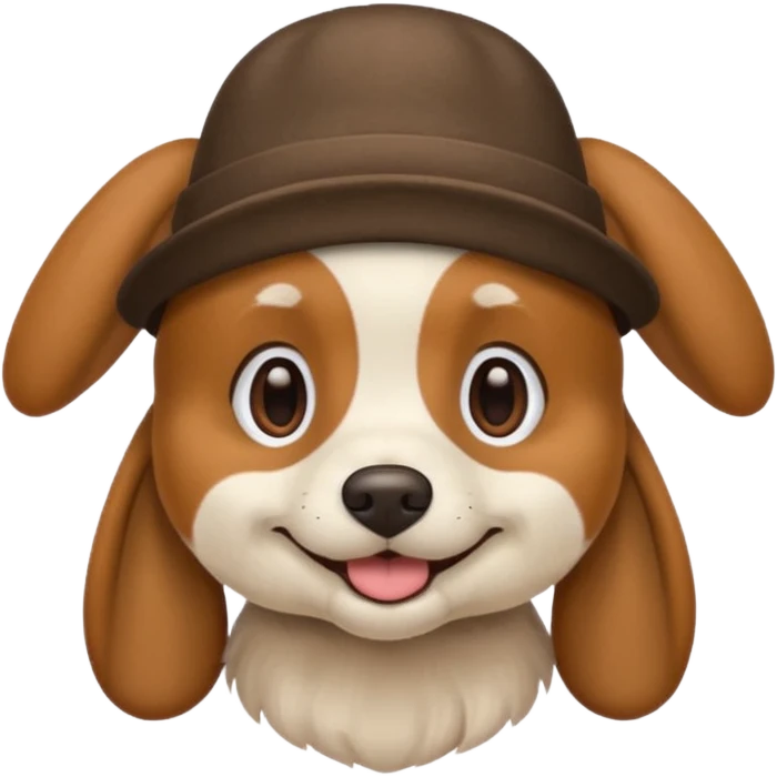 Dog with a hat on emoji
