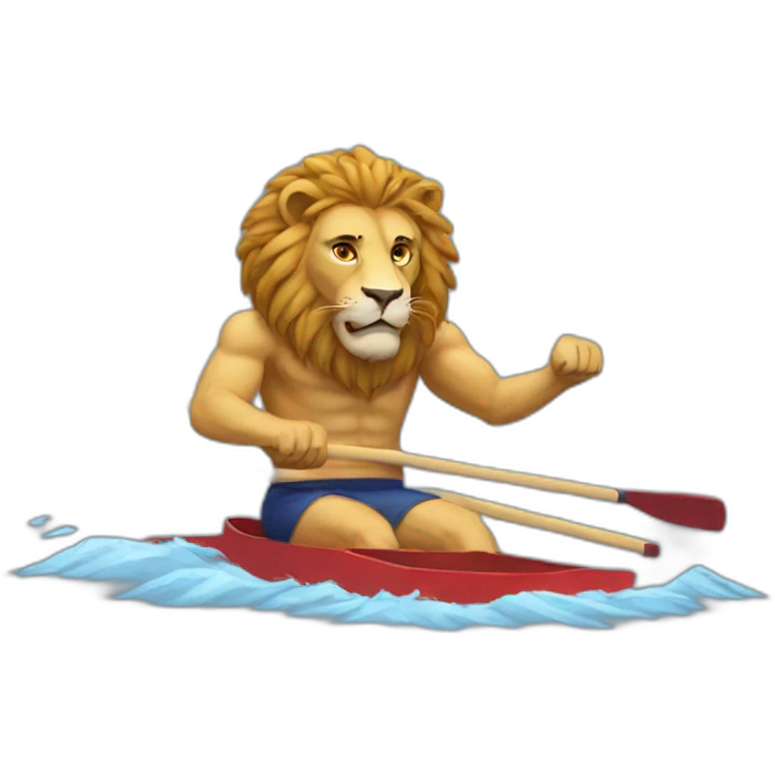 Lion rower emoji