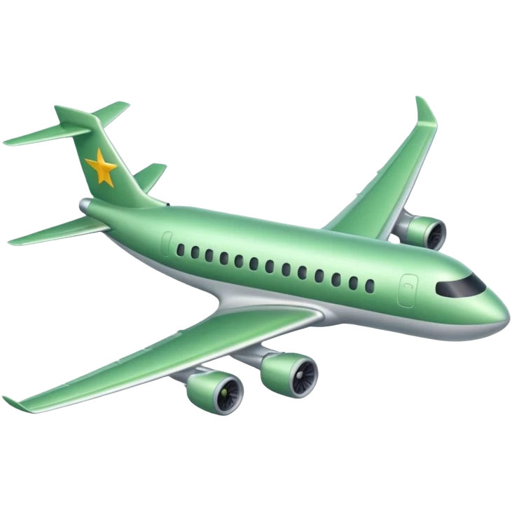 самолет светло зеленого цвета  emoji