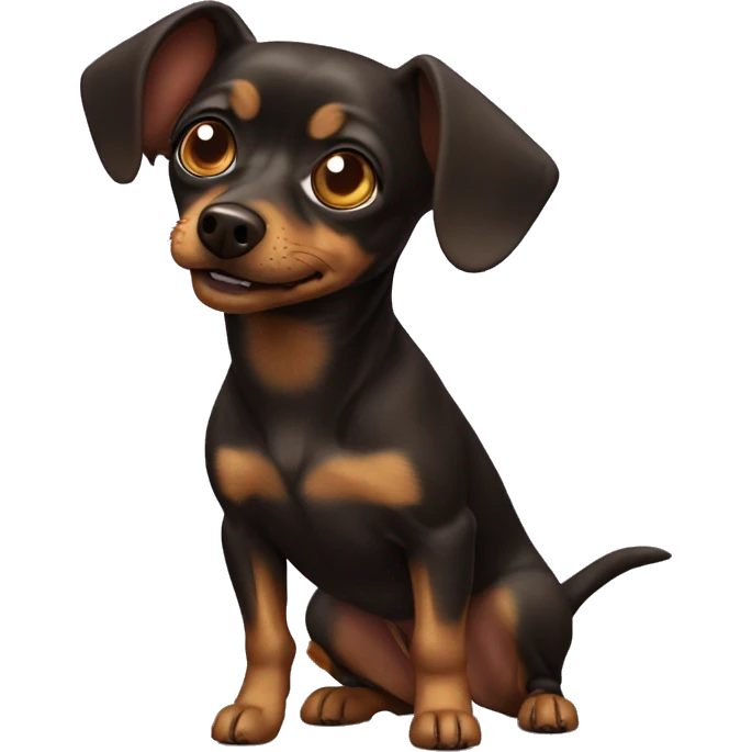 spooky brown chiweenie emoji